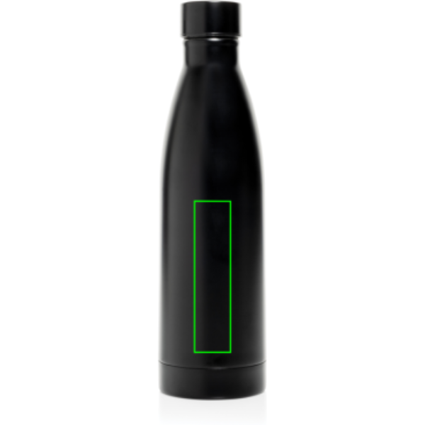 Standskizze: Druckverfahren Lasergravur auf Position „Artikel Vorderseite“ – Swiss Peak RCS Deluxe Business-Set mit Flasche, Notizbuch, Kugelschreiber und Schlüsselanhänger