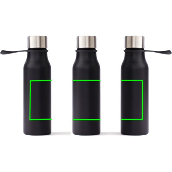 Standskizze: Druckverfahren Siebdruck-gerundet auf Position „Artikel (max. 180 x 100 mm)“ – VINGA Lean Thermosflasche 450 ml aus Edelstahl, mit Logo individualisierbar
