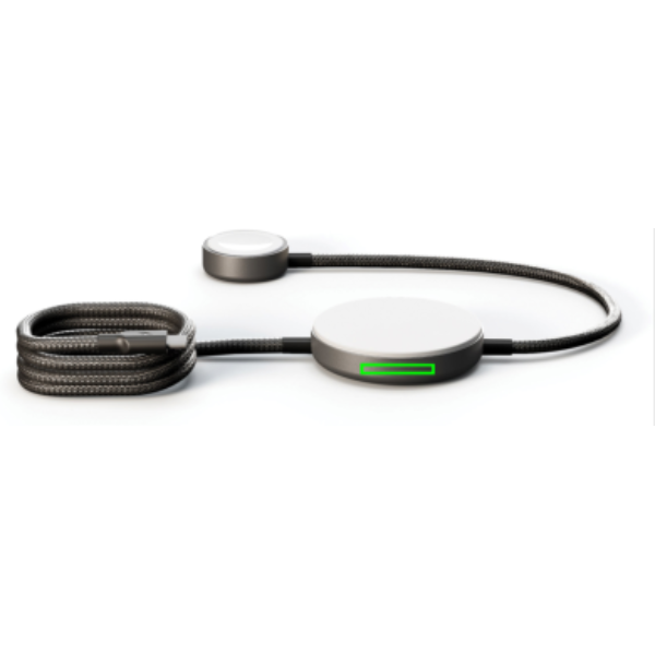 Standskizze: Druckverfahren Lasergravur auf Position „Artikel Rückseite (max. 25 x 4 mm)“ – Zens Ladekabel Pro 2 mit Qi2, 15 W und Apple-Watch-Modul, mit Logo