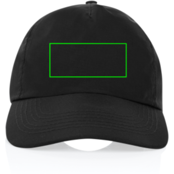 Standskizze: Druckverfahren Digital Transfer auf Position „Artikel Vorderseite“ – XD Xclusive KENTO URBAN 5-Panel-Cap, Nylon mit 27 % Recyclinganteil, bestickbar