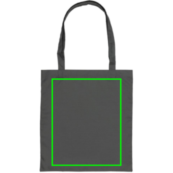 Standskizze: Druckverfahren Digital Transfer auf Position „Artikel Rückseite (max. 200 x 250 mm)“ – XD Collection Impact AWARE RPET 190T Tragetasche mit Logo bedrucken
