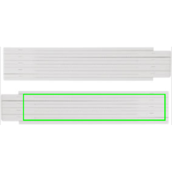 Standskizze: Druckverfahren Digitalprint auf Position „Artikel (max. 127 x 25 mm)“ – Fiberglas Zollstock 1m XD Collection mit Logo bedruckbar