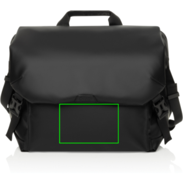 Standskizze: Druckverfahren Siebdruck Transfer auf Position „Tasche“ – Swiss Peak OSLO RCS Messenger – 15,6-Zoll-Laptoptasche mit RFID-Fach und Ihrem Logo