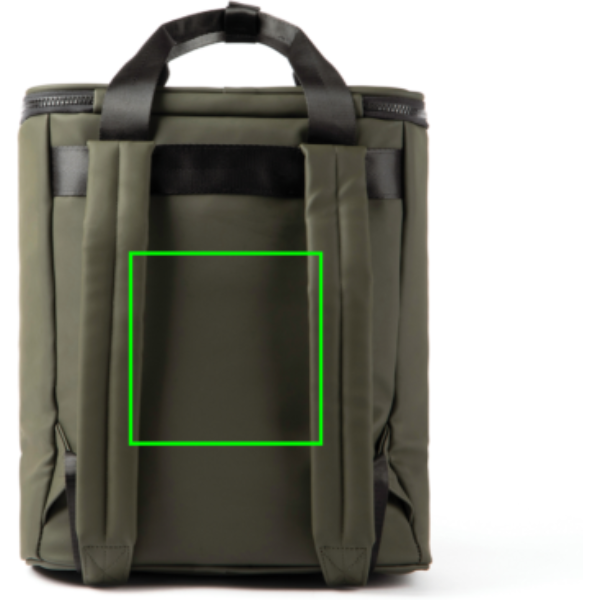 Standskizze: Druckverfahren Siebdruck Transfer auf Position „Artikel Rückseite (max. 120 x 120 mm)“ – VINGA Baltimore Trail Kühlrucksack — isoliert, mit Logo veredelbar