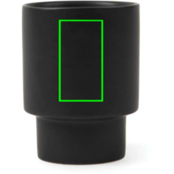 Standskizze: Druckverfahren Tampondruck auf Position „Artikel Rückseite (max. 25 x 55 mm)“ – VINGA Nagano RCS Becher 250 ml aus recyceltem Ton, stapelbar, bedruckbar