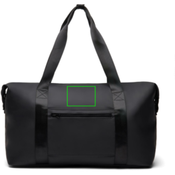 Standskizze: Druckverfahren Siebdruck Transfer auf Position „Artikel Vorderseite oben“ – VINGA Baltimore RCS 24h Wochenendtasche mit Logo bedrucken