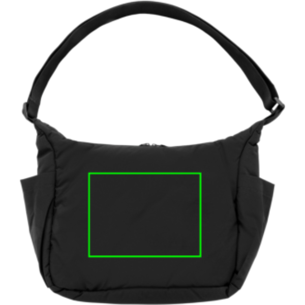 Standskizze: Druckverfahren Digital Transfer auf Position „Artikel Rückseite (max. 160 x 120 mm)“ – XD Xclusive KENTO URBAN gepolsterte Crossover-Tasche mit 46 % Recyclinganteil, bedruckbar