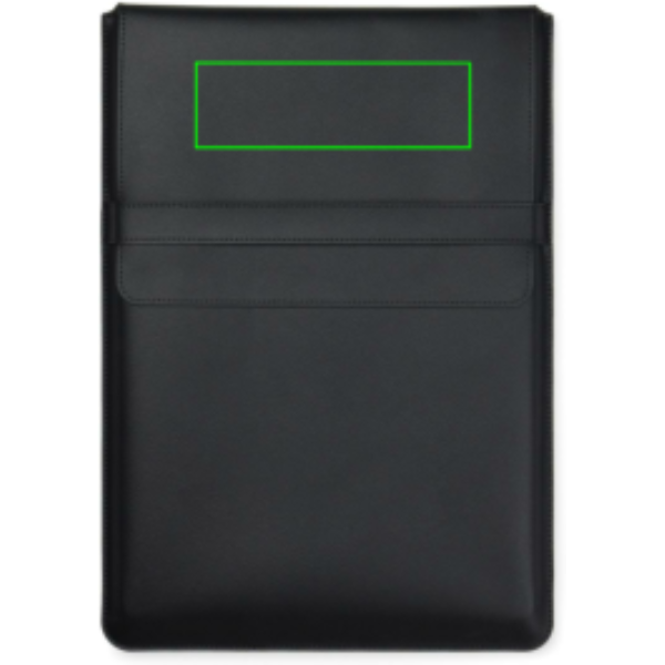 Standskizze: Druckverfahren Digital Transfer auf Position „Artikel Vorderseite oben“ – VINGA Timo 14 Zoll Laptop-Sleeve aus 49 % recyceltem rPET — bedruckbar