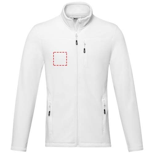 Standskizze: Druckverfahren Siebdruck auf Position „rechte Brust (max. 70 x 70 mm)“ – Amber Fleecejacke aus recyceltem Polyester für Herren