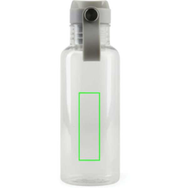 Standskizze: Druckverfahren Tampondruck auf Position „Artikel Rückseite Mitte (max. 25 x 80 mm)“ – VINGA Balti 600 ml Trinkflasche aus RCS-recyceltem PET
