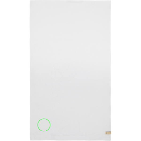 Standskizze: Druckverfahren Bestickung auf Position „Handtuch (max. 120 x 120 mm)“ – VINGA Birch Handtuch 90 × 150 cm, 450 g/m² – mit Logo bestickbar
