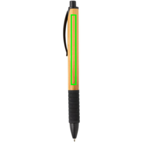 Standskizze: Druckverfahren Tampondruck auf Position „neben dem Clip (max. 5 x 60 mm)“ – Bambus & Weizenstroh Stift mit Gravur oder Tampondruck