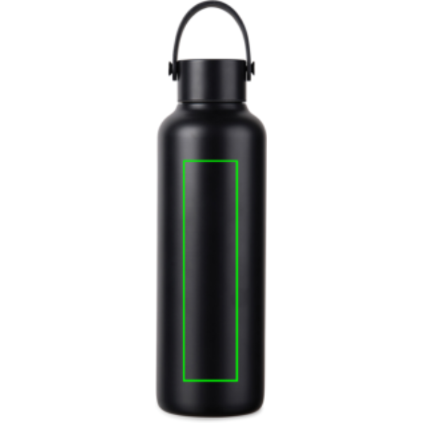 Standskizze: Druckverfahren Lasergravur auf Position „Artikel Vorderseite“ – VINGA Baltimore Edelstahlflasche 600 ml (RCS, recycelt) – mit Logo veredelbar