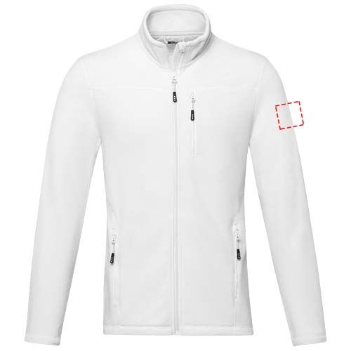 Standskizze: Druckverfahren Stick fix auf Position „linker Bizeps“ – Amber Fleecejacke aus recyceltem Polyester für Herren