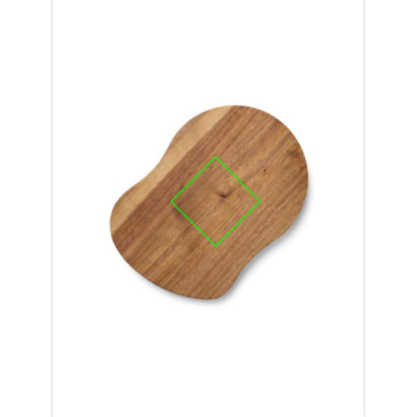 Standskizze: Druckverfahren CO2 Gravur auf Position „Schneidebrett (max. 80 x 80 mm)“ – VINGA Veia Käse-Set aus Akazienholz mit drei Edelstahl-Käsemessern, mit Logo-Gravur