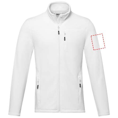 Standskizze: Druckverfahren Siebdruck auf Position „linker Bizeps“ – Amber Fleecejacke aus recyceltem Polyester für Herren