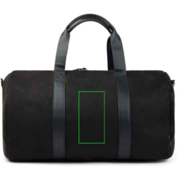 Standskizze: Druckverfahren Siebdruck Transfer auf Position „Artikel Rückseite“ – VINGA Marlow Wochenendtasche aus RCS-recyceltem Polyester (46 %) mit Logo-Druck