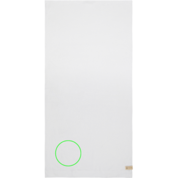 Standskizze: Druckverfahren Bestickung auf Position „Handtuch (max. 120 x 120 mm)“ – VINGA Birch Handtuch 70×140 cm, 450 g/m² aus Baumwolle und Lyocell — mit Stickerei veredelbar