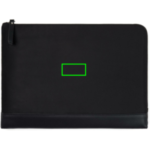 Standskizze: Druckverfahren PU-Etikett Brendon auf Position „Artikel Vorderseite“ – Vinga Marlow 16'' Laptop Sleeve – RCS-zertifiziertes Recyclingpolyester mit Logo