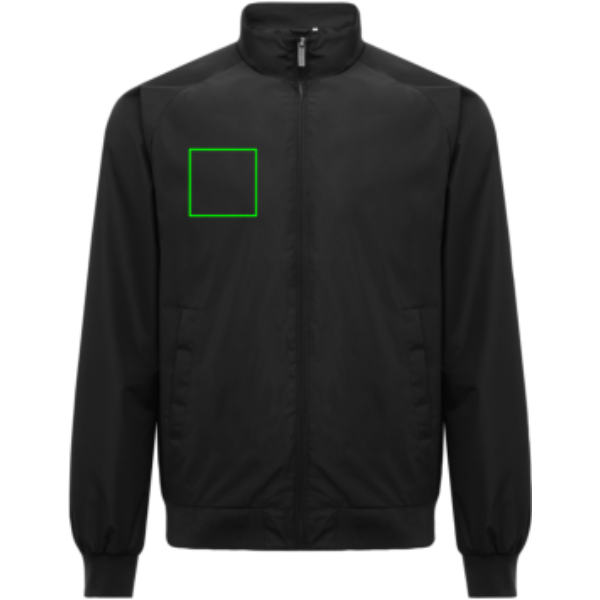 Standskizze: Druckverfahren Digital Transfer auf Position „Brust Vorderseite rechts (max. 100 x 100 mm)“ – IQONIQ Odin Urban Jacke aus 100 % recyceltem Polyester, GRS-zertifiziert, mit individueller Stickerei oder Druck