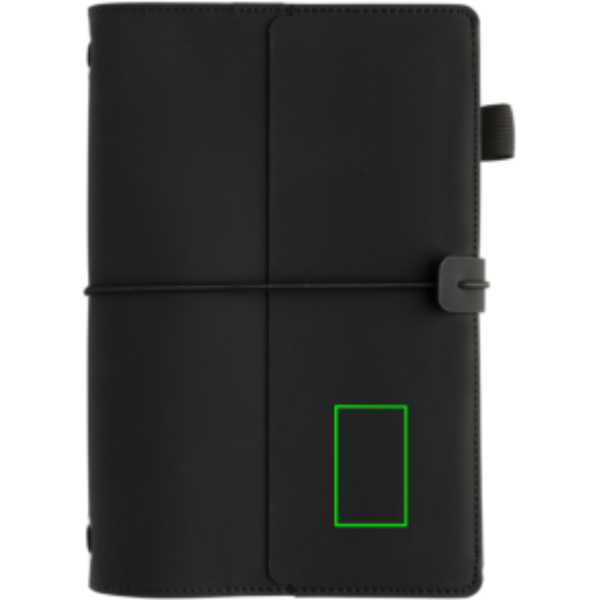 Standskizze: Druckverfahren Heißprägung auf Position „Artikel rechte Seite unten (max. 30 x 50 mm)“ – XD Collection Daily Notes Binder – nachfüllbares 3-in-1 PU-Notizbuch mit Logo