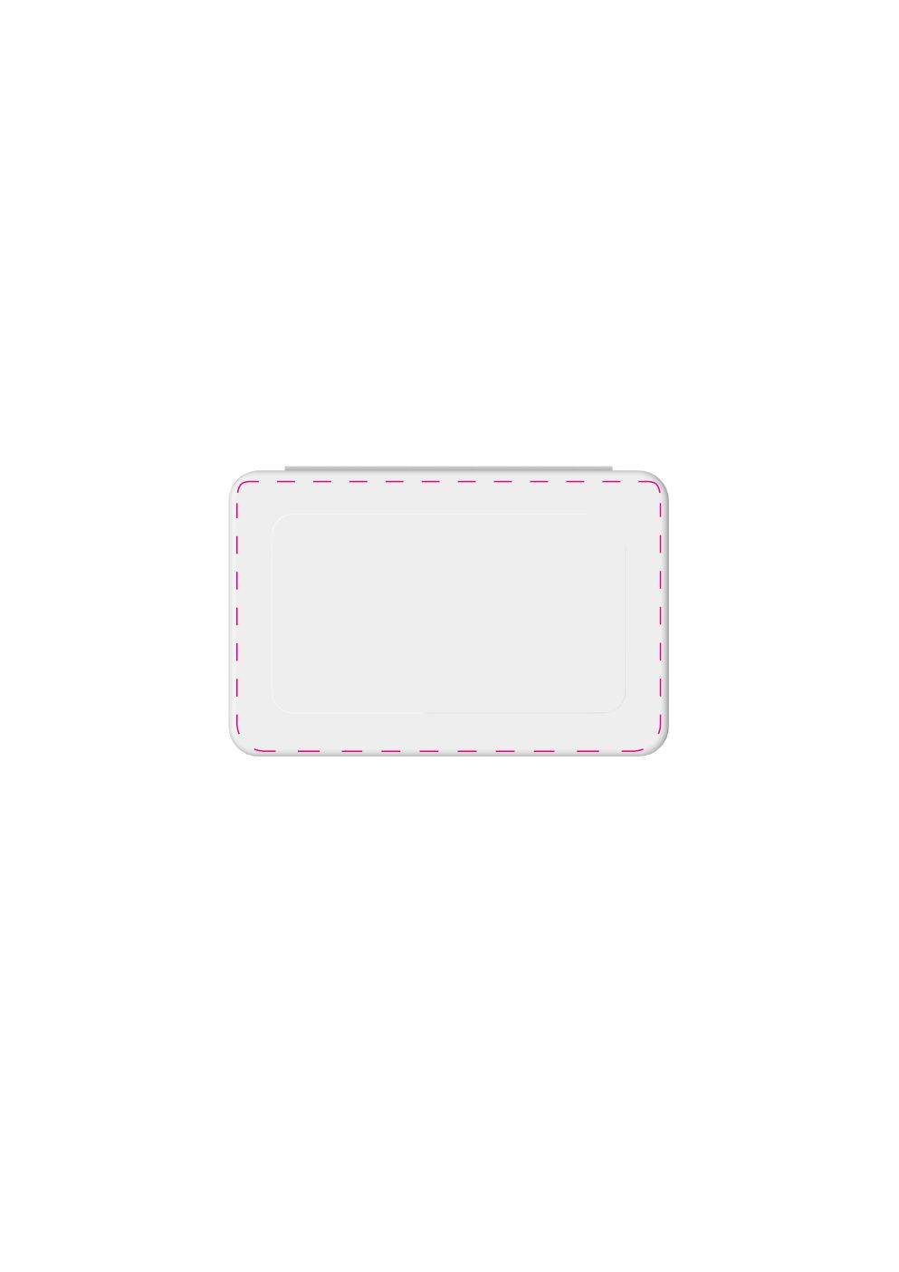 Standskizze: Druckposition „Boden (max. 99×63 mm)“ – Notfall-Set Pflaster Box – Pflasteretui mit 8 Pflastern