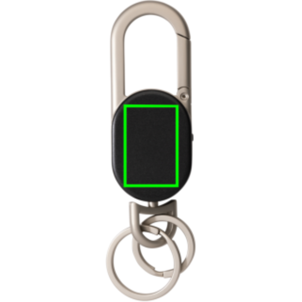Standskizze: Druckverfahren Tampondruck auf Position „Artikel Vorderseite“ – XD Collection Keyfinder Dual Schlüsselanhänger mit weltweiter Ortung, individuell bedruckbar