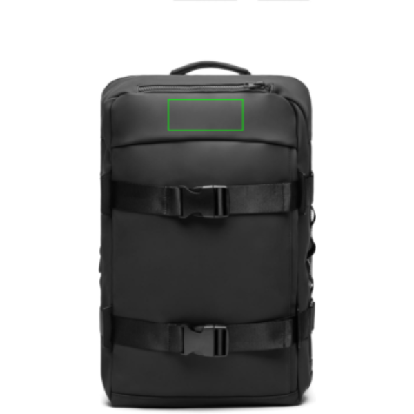 Standskizze: Druckverfahren Siebdruck Transfer auf Position „Artikel oben“ – VINGA Baltimore RCS Abenteuer-Rucksack 30 L mit Logo bedruckbar