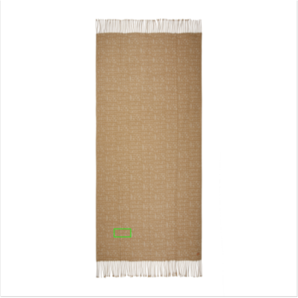 Standskizze: Druckverfahren Gravierter Kunstlederaufnäher auf Position „Artikel“ – VINGA Verso Decke 170×130 cm aus Acryl, bestickbar