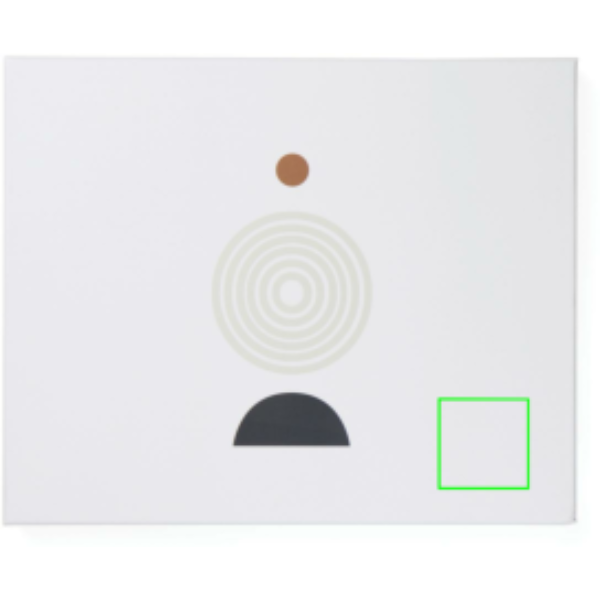 Standskizze: Druckverfahren Tampondruck auf Position „Box (max. 40 x 40 mm)“ – VINGA Paso BBQ-Besteck 8-teilig aus FSC-Eschenholz und Edelstahl