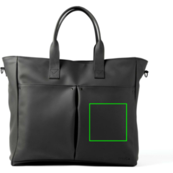 Standskizze: Druckverfahren Digital Transfer auf Position „Artikel Vorderseite rechts“ – VINGA Baltimore Hybrid Office-Bag 17 Zoll – Laptoptasche mit Logo-Druck