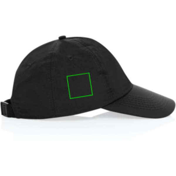 Standskizze: Druckverfahren Digital Transfer auf Position „Artikelseite rechts (max. 40 x 40 mm)“ – XD Xclusive KENTO URBAN 5-Panel-Cap, Nylon mit 27 % Recyclinganteil, bestickbar