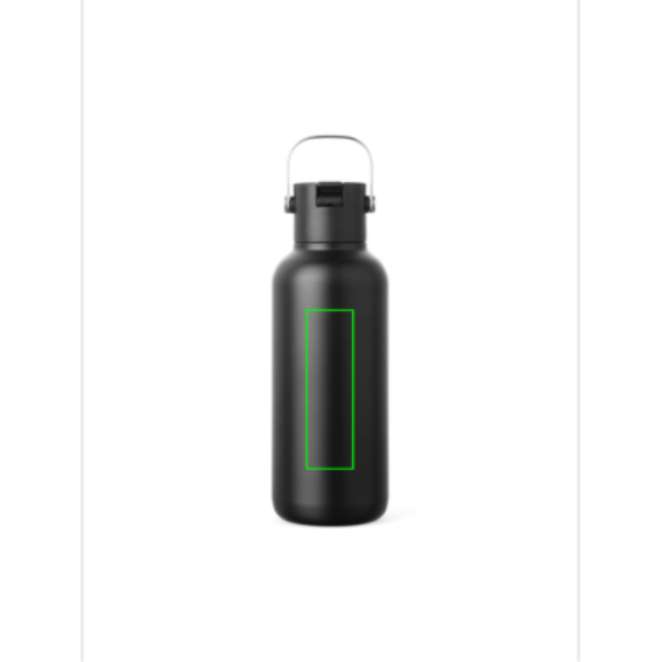 Standskizze: Druckverfahren Tampondruck auf Position „Artikel Rückseite“ – VINGA Cael Isolierflasche 600 ml mit Trinkhalm und Edelstahlgriff – mit Logo graviert oder bedruckt