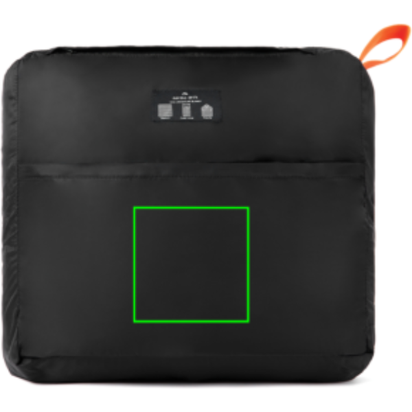 Standskizze: Druckverfahren Digital Transfer auf Position „Tasche (max. 90 x 90 mm)“ – Nordic Drift 3-in-1 GRS Abenteuerdecke aus 97 % Recyclingmaterial – bedruckbar