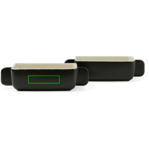 Standskizze: Druckverfahren Tampondruck auf Position „Artikel Vorderseite (max. 80 x 20 mm)“ – VINGA Monte Neu Mini-Schalen 2er Set aus Steingut, bedruckbar