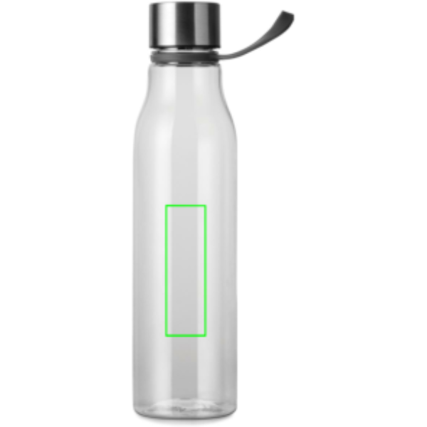 Standskizze: Druckverfahren Tampondruck auf Position „Artikel Vorderseite Mitte (max. 25 x 80 mm)“ – VINGA Lean 800 ml RPET Wasserflasche bedruckbar