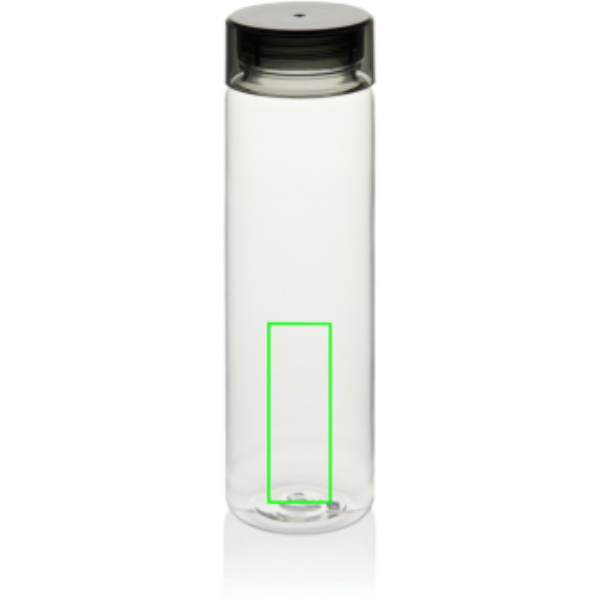 Standskizze: Druckverfahren Tampondruck auf Position „Artikel Vorderseite unten (max. 25 x 70 mm)“ – VINGA Cott RCS RPET-Wasserflasche 600 ml mit Logodruck