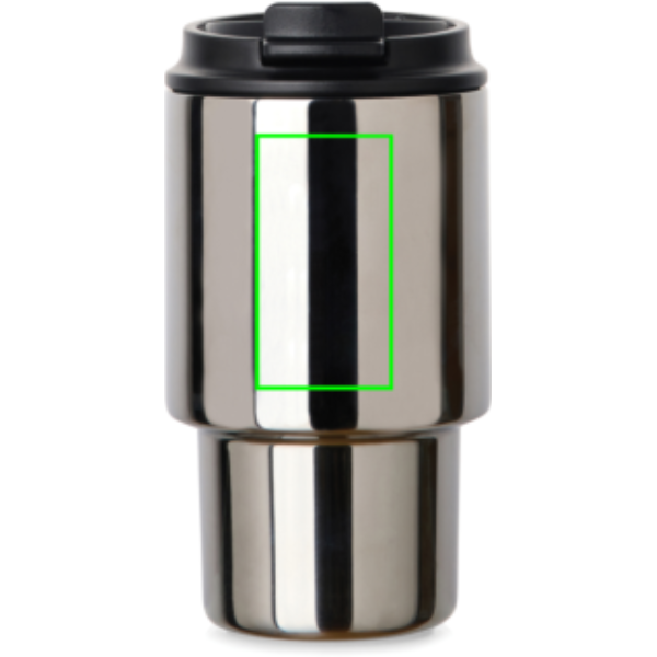 Standskizze: Druckverfahren Lasergravur auf Position „Artikel Vorderseite“ – VINGA Nagano RCS To-Go-Becher 350 ml, doppelwandig vakuumisoliert, mit Logo veredelbar