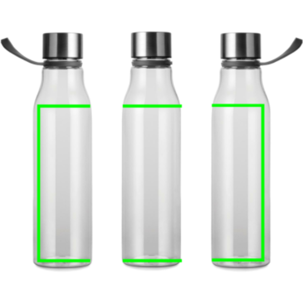 Standskizze: Druckverfahren 360°-Rundum-Digitaldruck auf Position „Artikel“ – VINGA Lean 800 ml RPET Wasserflasche bedruckbar