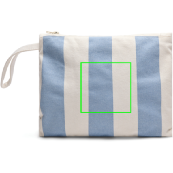 Standskizze: Druckverfahren Bestickung auf Position „Artikel Rückseite (max. 100 x 100 mm)“ – VINGA Lagoa GRS Essentials-Bag aus recycelter Baumwolle, bestickbar