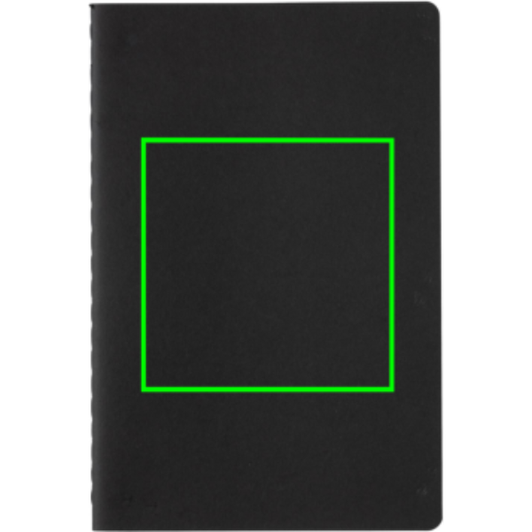 Standskizze: Druckverfahren CO2 Gravur auf Position „Artikel Vorderseite Mitte“ – XD Collection A5 Softcover Notizbuch mit Logodruck