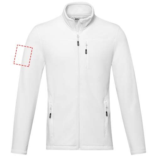 Standskizze: Druckverfahren Siebdruck auf Position „rechter Bizeps“ – Amber Fleecejacke aus recyceltem Polyester für Herren