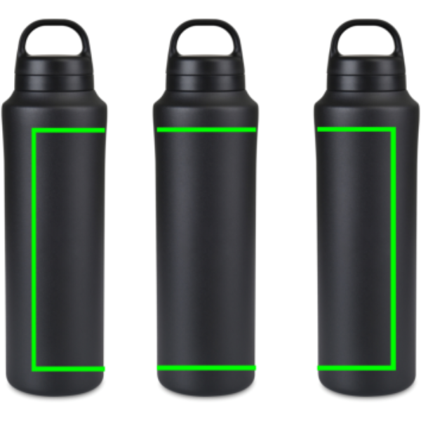 Standskizze: Druckverfahren 360°-Rundum-Digitaldruck auf Position „Artikel (max. 236 x 170 mm)“ – Aviana Rowan RCS Wasserflasche 740 ml aus recyceltem Edelstahl