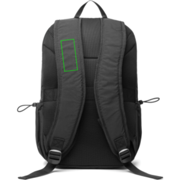 Standskizze: Druckverfahren Digital Transfer auf Position „Tragegurt rechts (max. 30 x 70 mm)“ – KENTO Urban Laptop-Rucksack 15,6 Zoll aus RCS recyceltem Nylon