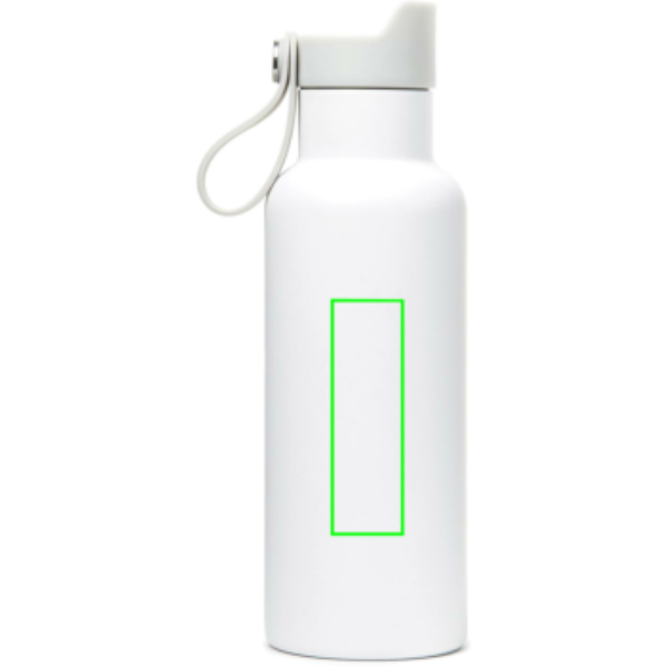 Standskizze: Druckverfahren Tampondruck auf Position „Artikelseite links“ – VINGA Balti Thermosflasche 500 ml — doppelwandig, vakuumisoliert, mit Logo veredelbar