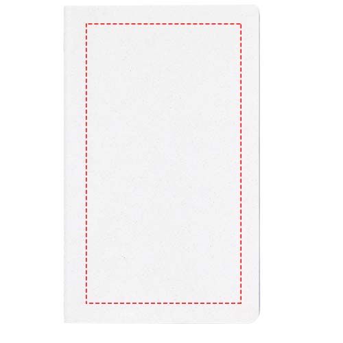 Standskizze: Druckverfahren Siebdruck auf Position „Vorderseite“ – Fabia Notizbuch mit Cover aus Crush Papier