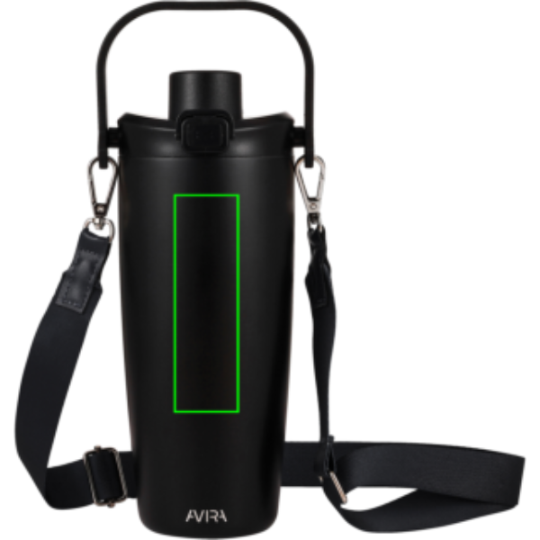 Standskizze: Druckverfahren Tampondruck auf Position „Artikel Vorderseite“ – Avira Ayala Crossbody Duosip Becher 600 ml aus RCS-recyceltem Edelstahl mit Logo bedrucken