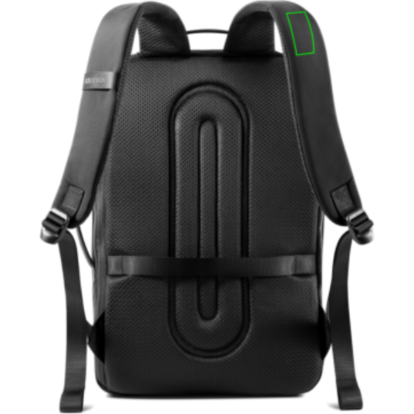 Standskizze: Druckverfahren Digital Transfer auf Position „Tragegurt rechts (max. 35 x 80 mm)“ – XD Design Bobby Air Rucksack mit 16-Zoll-Laptopfach