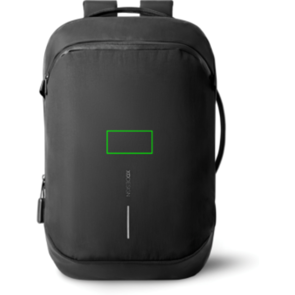 Standskizze: Druckverfahren Bestickung auf Position „Artikel Vorderseite (max. 80 x 40 mm)“ – XD Design Bobby Air Rucksack mit 16-Zoll-Laptopfach