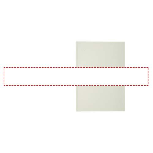 Standskizze: Druckverfahren Digitaldruck auf Papier auf Position „Papierband (max. 435 x 55 mm)“ – Novella Austen Colours A5 Softcover Notizbuch aus Recyclingmaterial – 100 Blatt